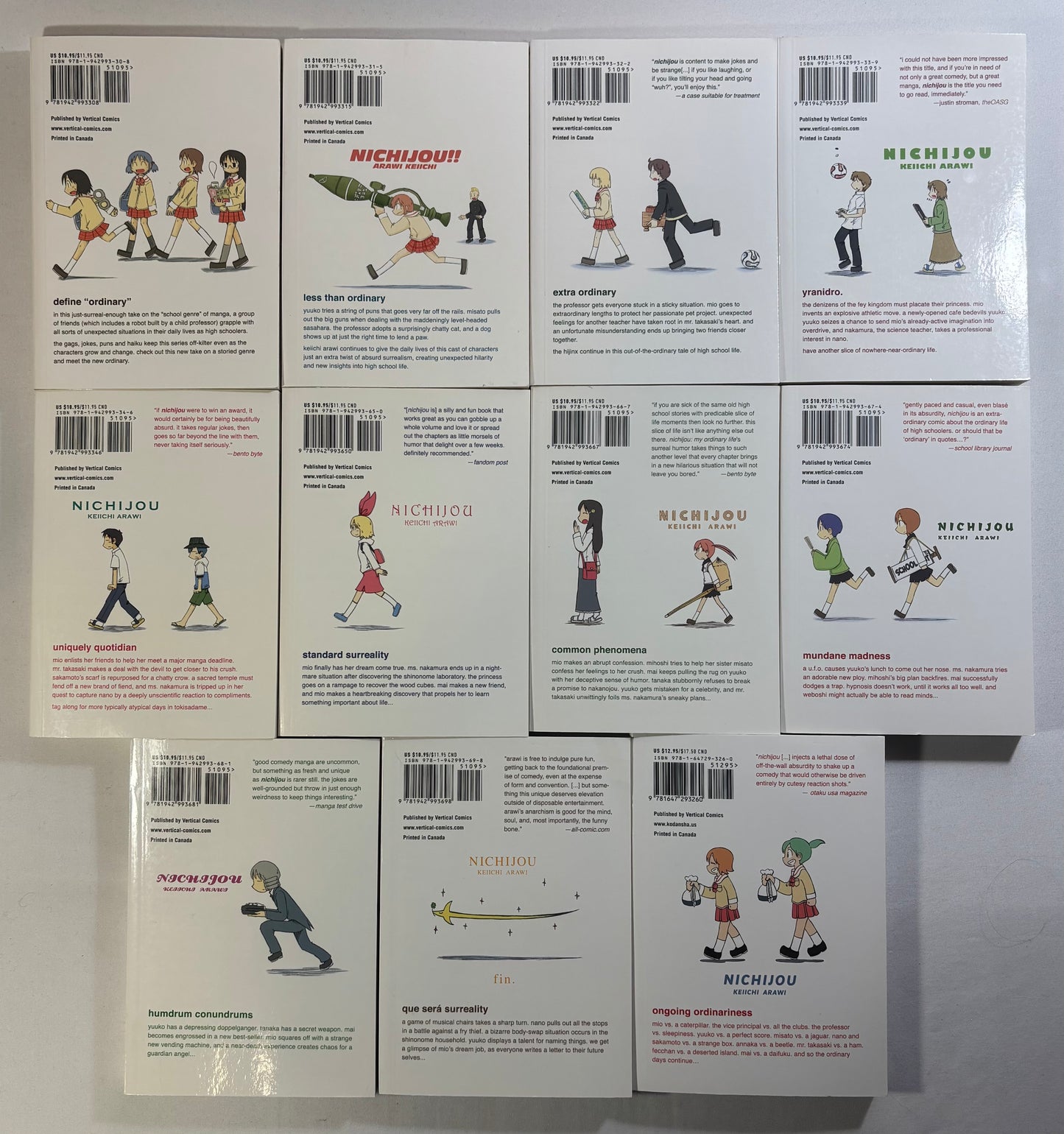 Nichijou 1-11 Full Set