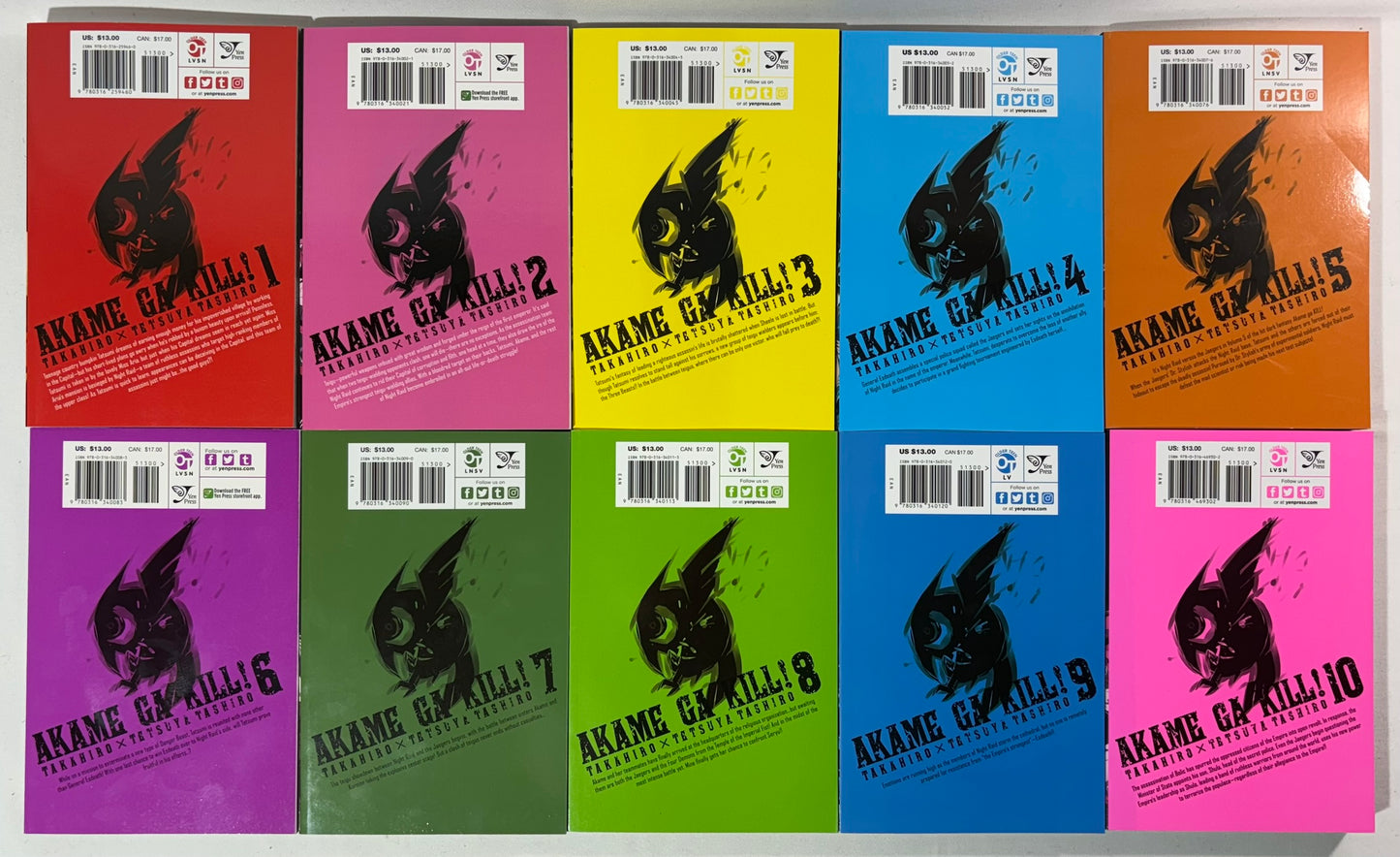 Akame Ga Kill Volumes 1-15 Full Set
