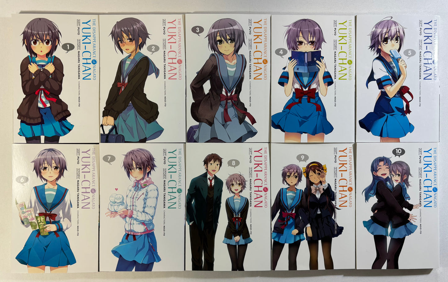 The Disappearance of Nagato Yuki-Chan 1-10 English Manga Full Set