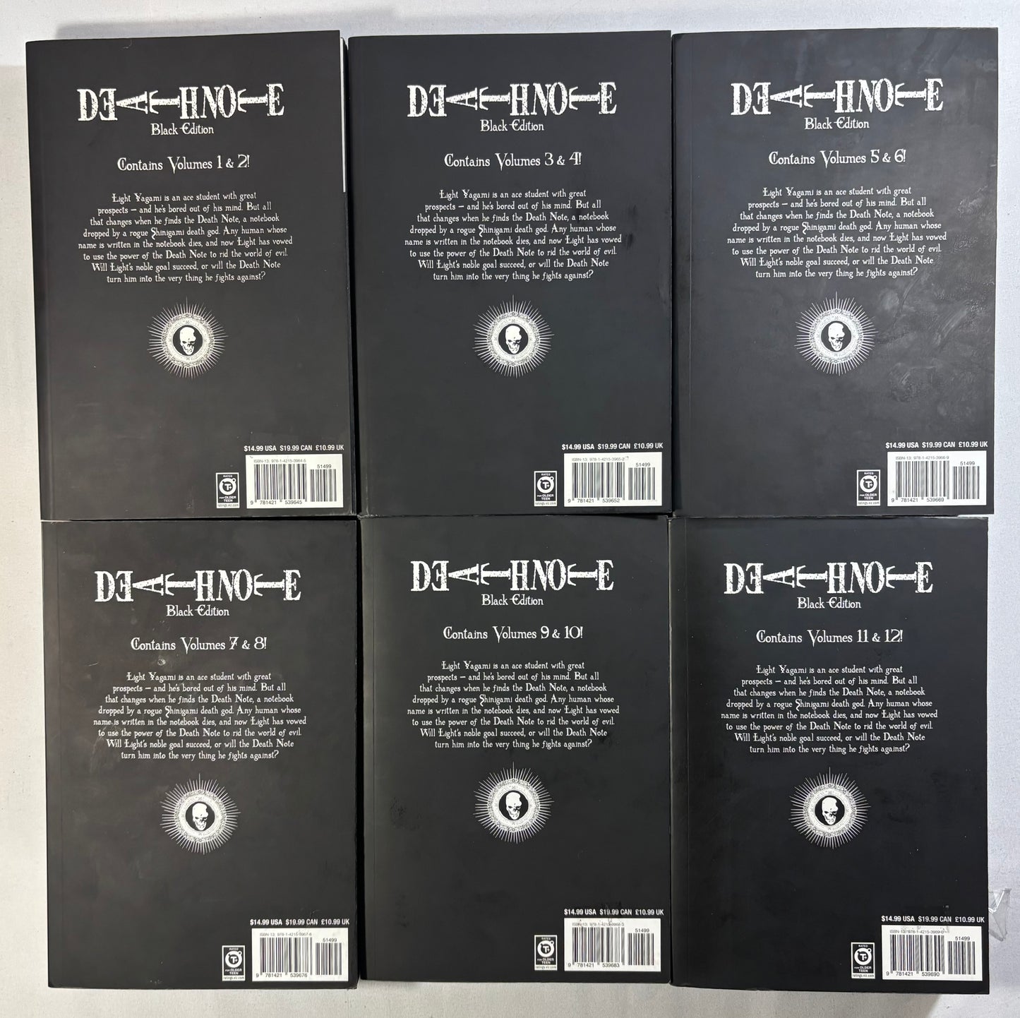 Death Note Black Edition 1-6 Full Set