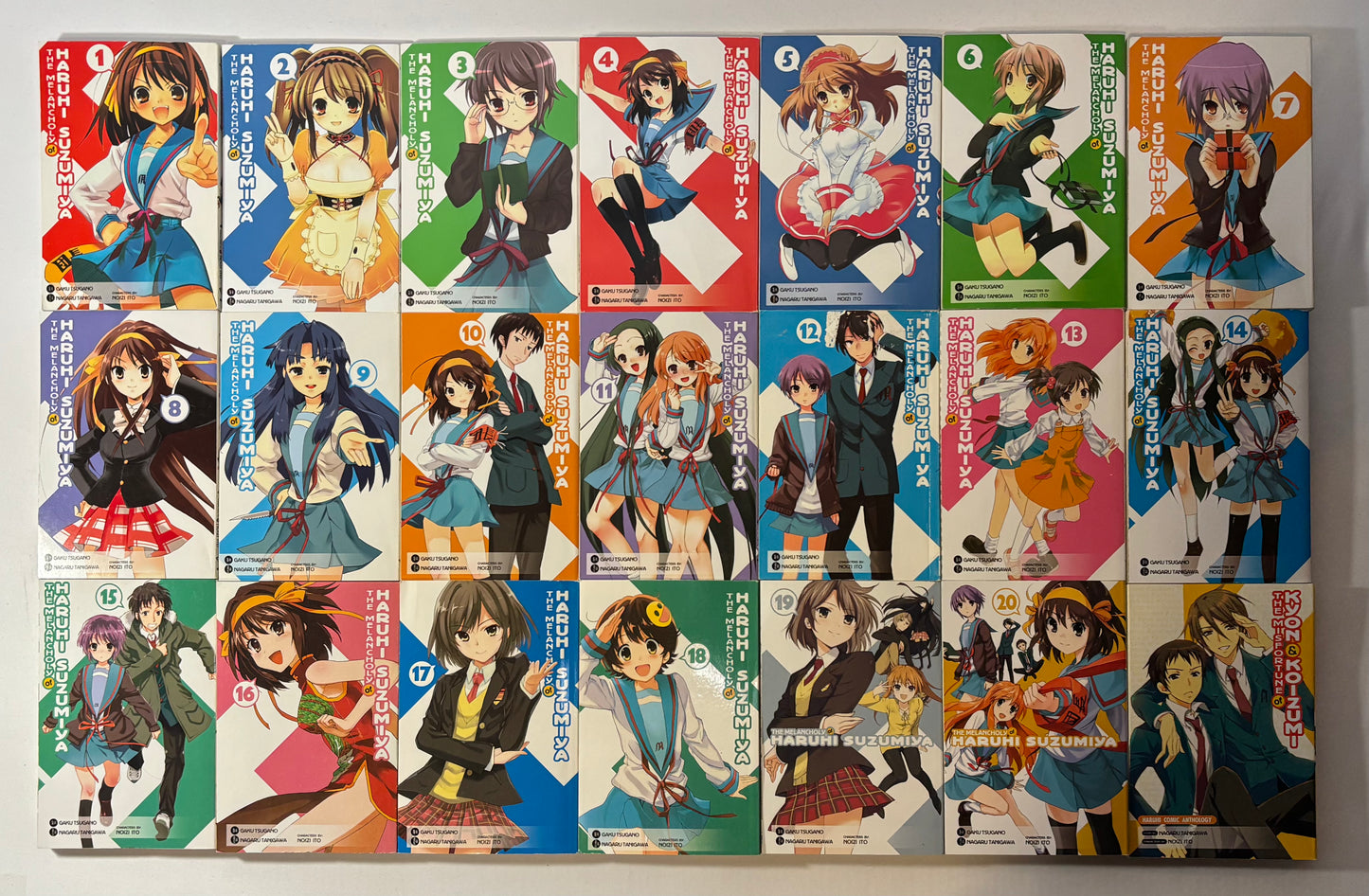 The Melancholy of Haruhi Suzumiya 1-20 English Manga Full Set