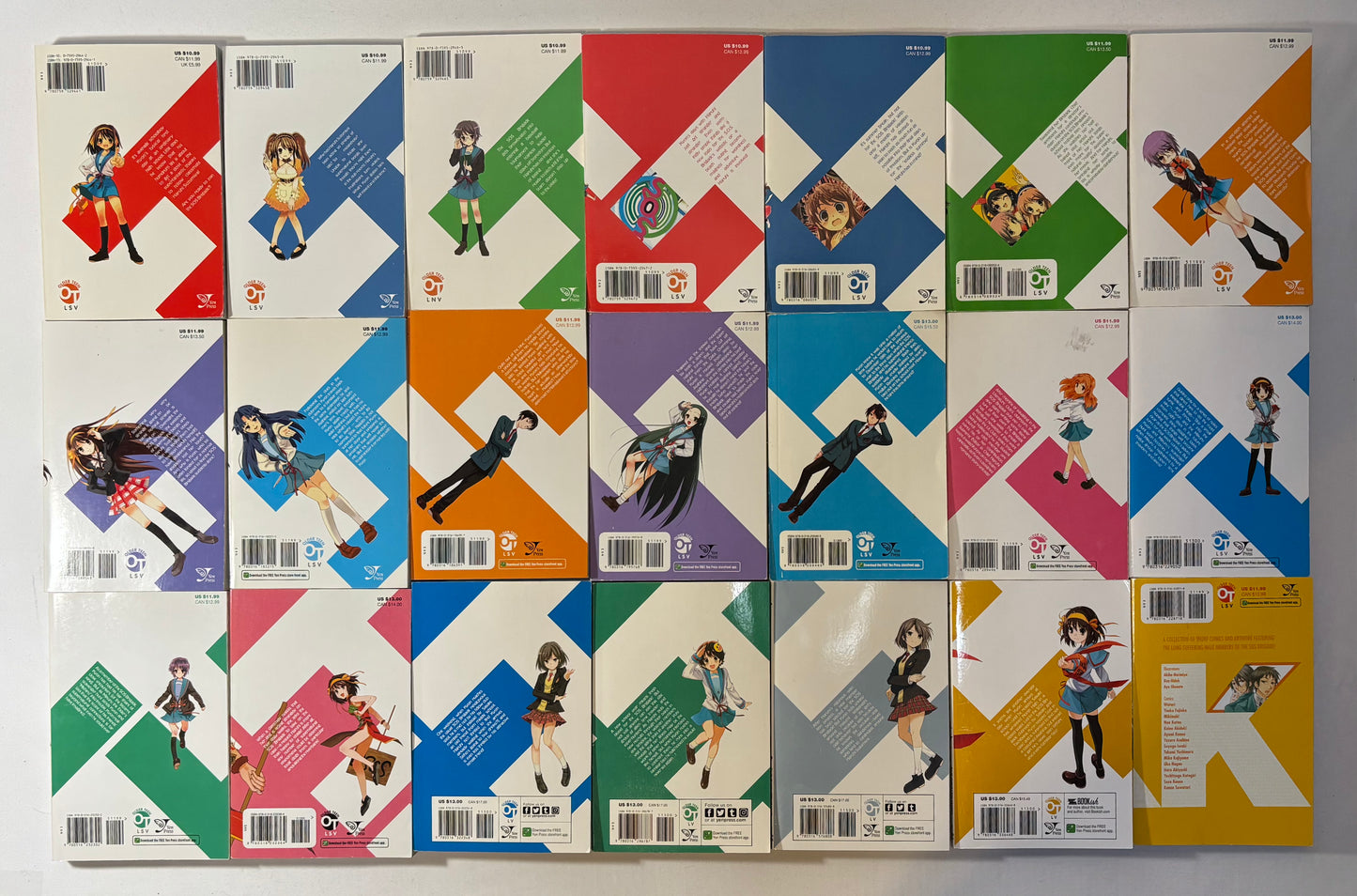 The Melancholy of Haruhi Suzumiya 1-20 English Manga Full Set