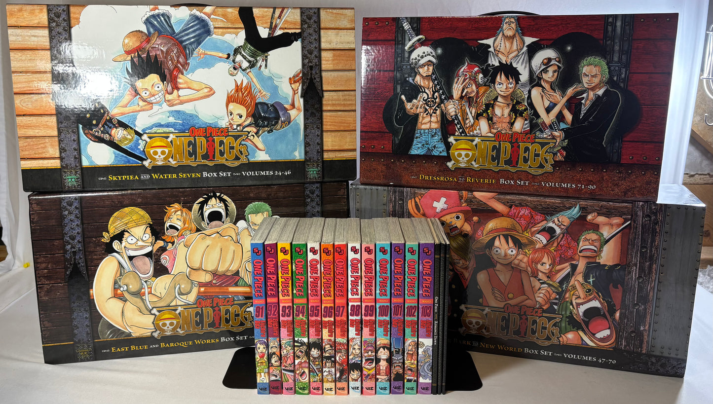 One Piece Box Sets 1-4 Volumes 1-103 Bundle Set
