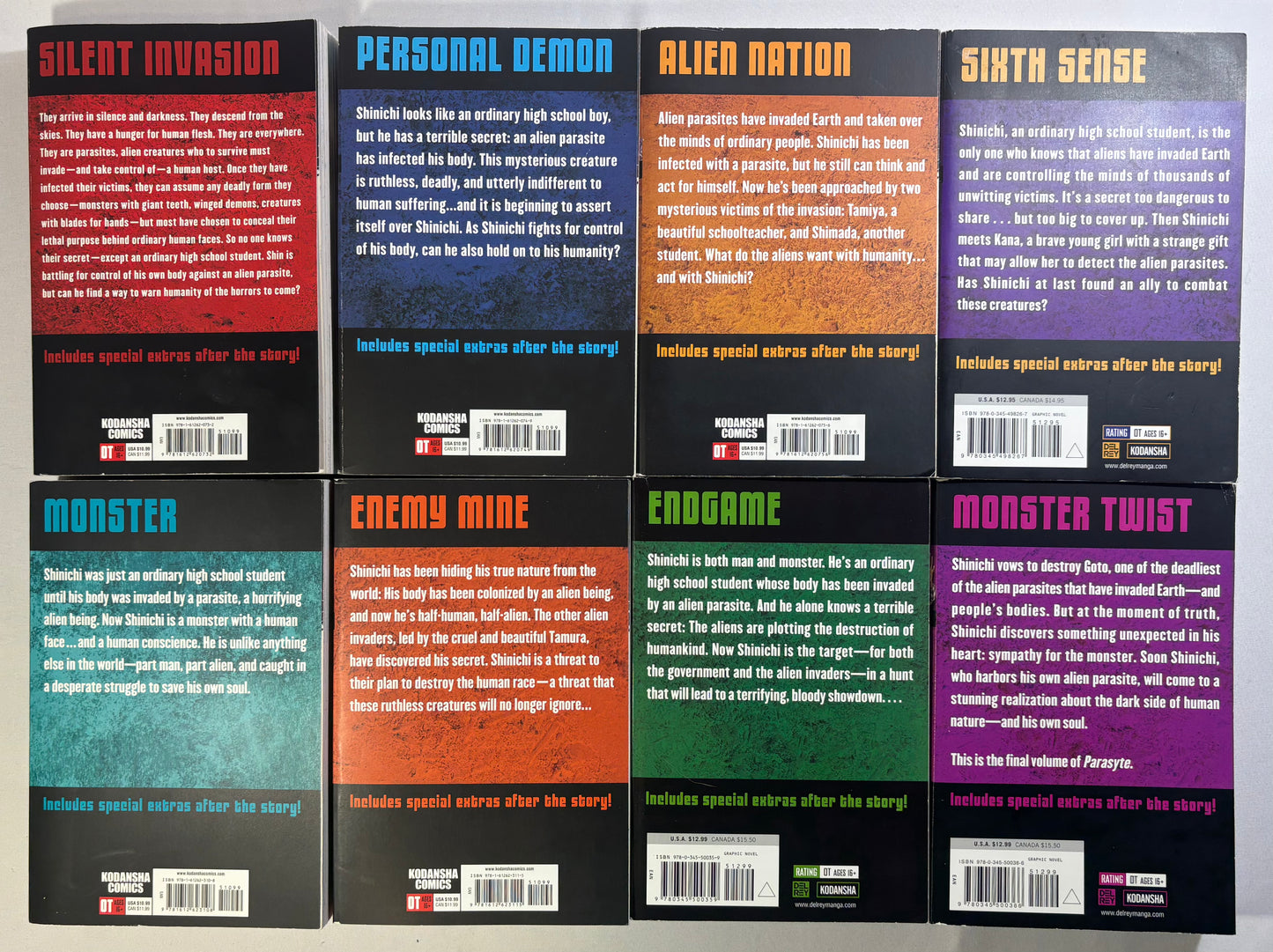 Parasyte 1-8 Full Set